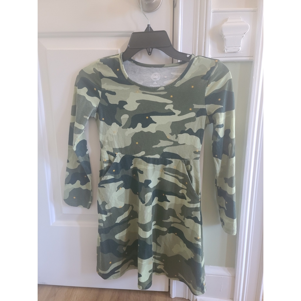 Girls Long Sleeve Dress with Pockets